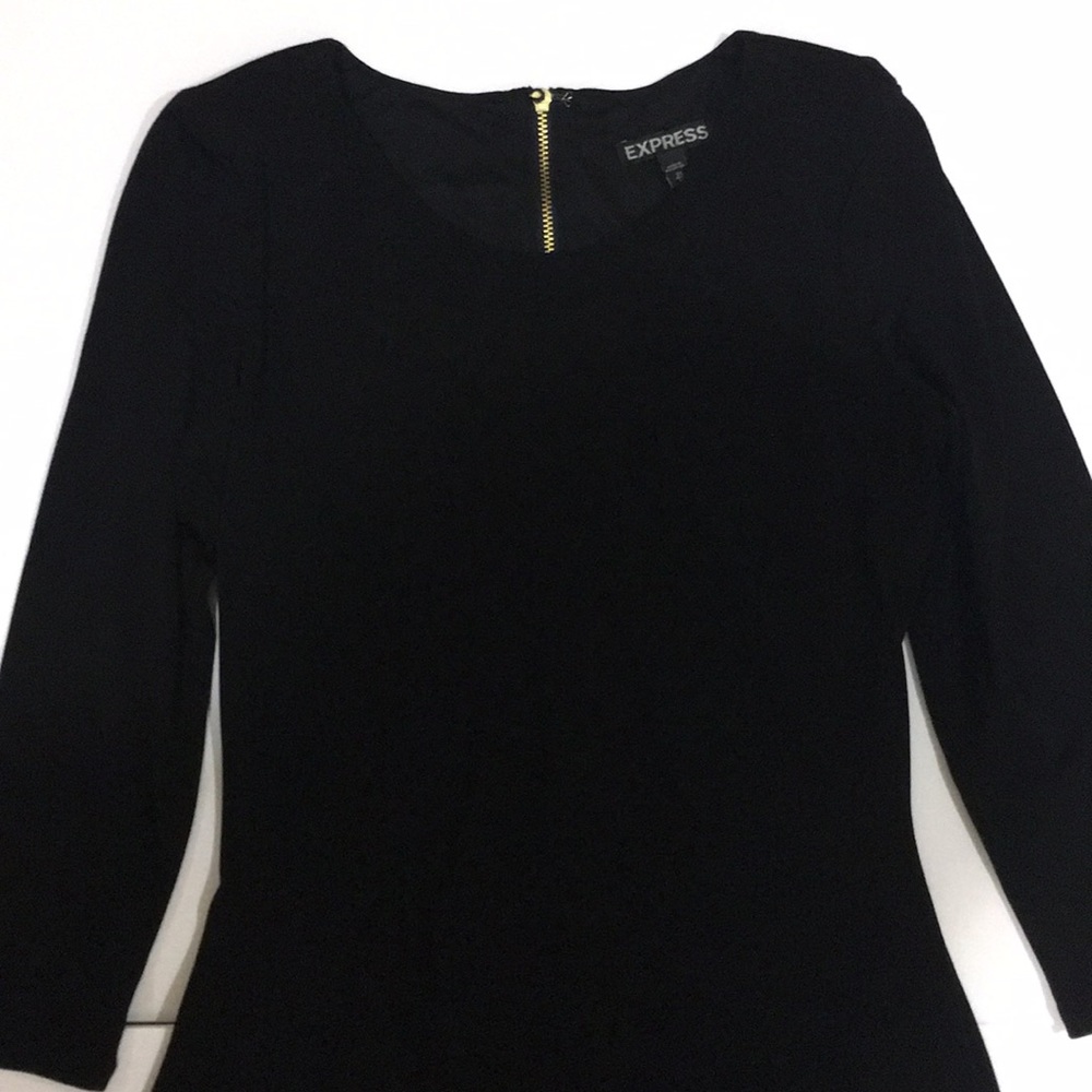 Express xs mid sleeve black dress